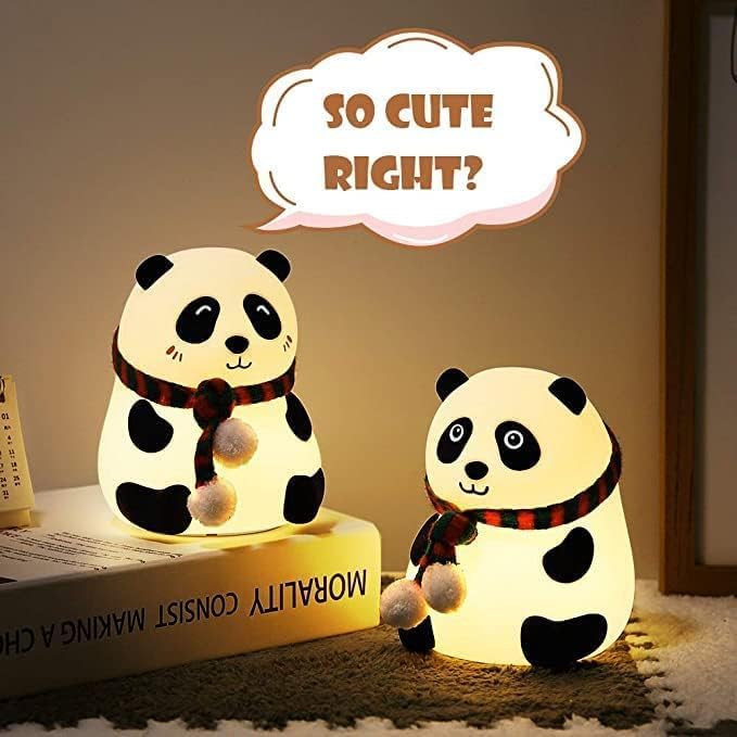 Cute Panda Silicone Night Light Lamp for Kids